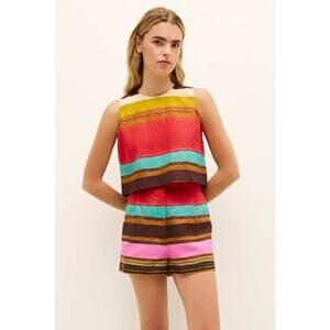 Marie Oliver Blanche Short	in Grotto Multi Stripe 6 S/M NWT Coastal Chic